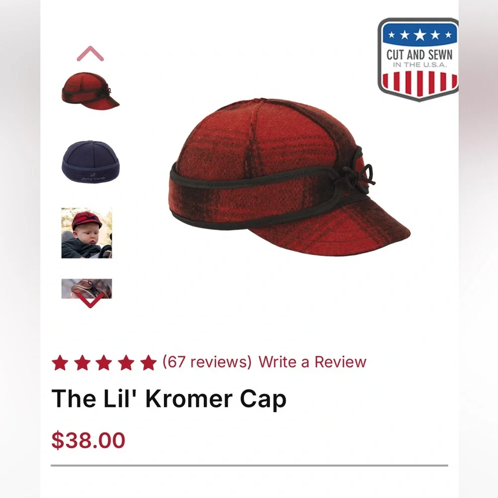 Stormy Kromer Baby Plaid Wool Cap - Picture 4 of 4